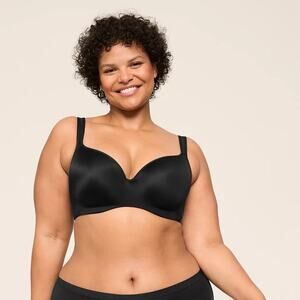 Cacique Lane Bryant Women's 46G Black Smooth Lightly Lined Balconette Bra